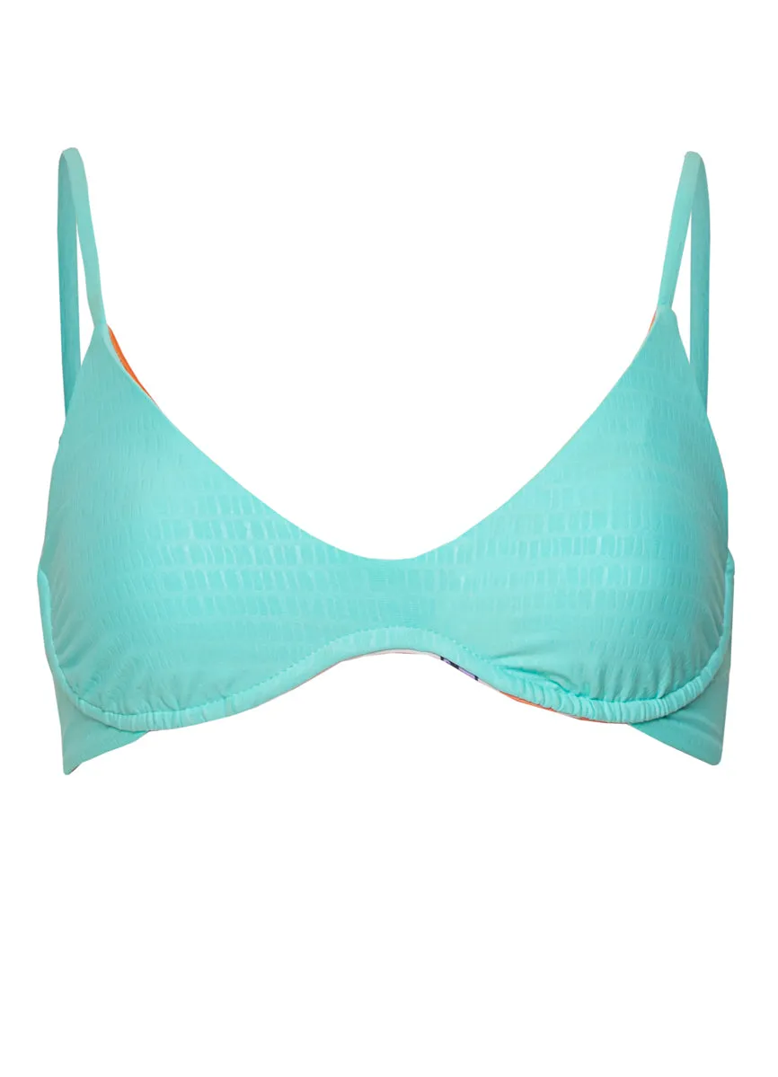 Maaji Sea Turquoise Irene Unmolded Underwire Bikini Top Maaji