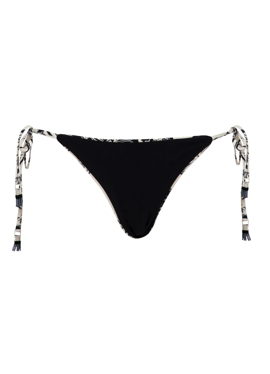 Maaji Sepia Fiori Sunning Low Rise Tie Side Bikini Bottom Maaji
