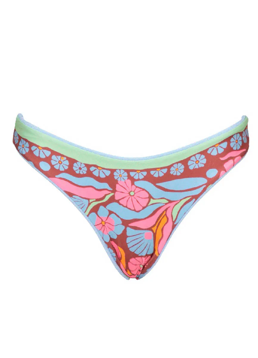 Maaji Serenity Blue Sublimity Regular Rise Classic Bikini Bottom Maaji