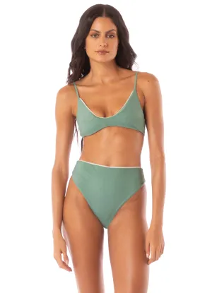 Maaji Shamrock Green Creta Classic Bralette Bikini Top Maaji