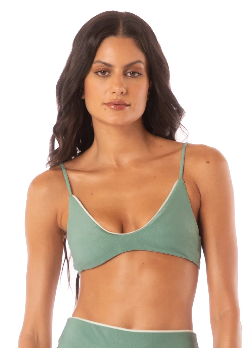 Maaji Shamrock Green Creta Classic Bralette Bikini Top Maaji
