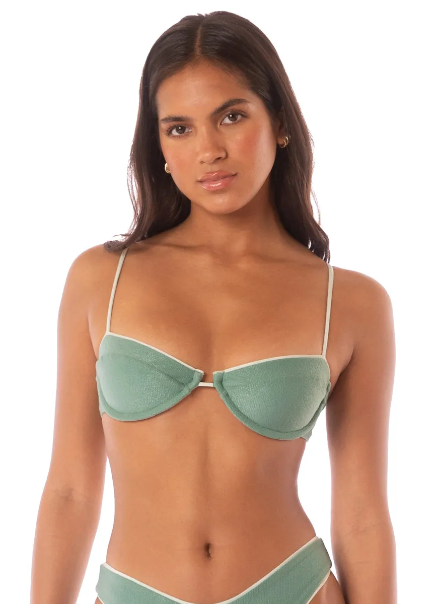 Maaji Shamrock Green Jupiter Underwire Bikini Top Maaji