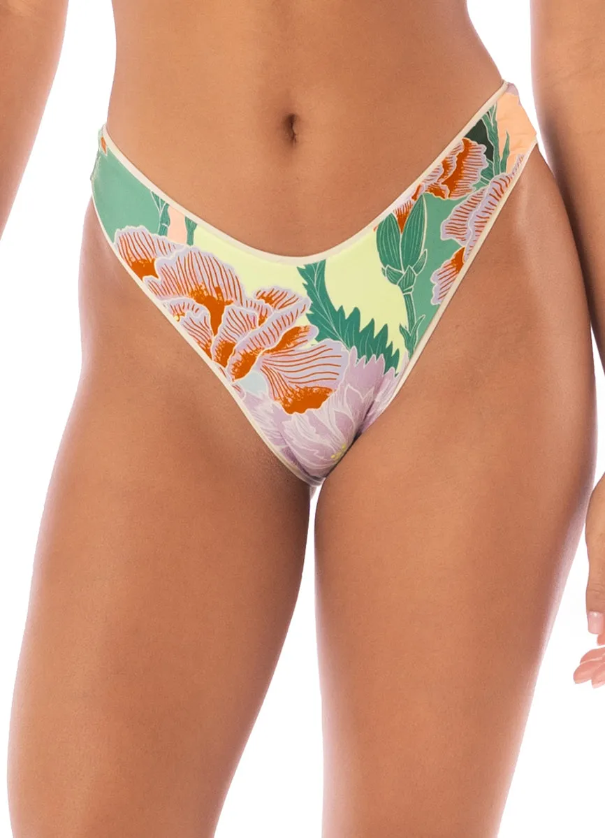 Maaji Shamrock Green Splendour Regular Rise Thin Side Bikini Bottom Maaji