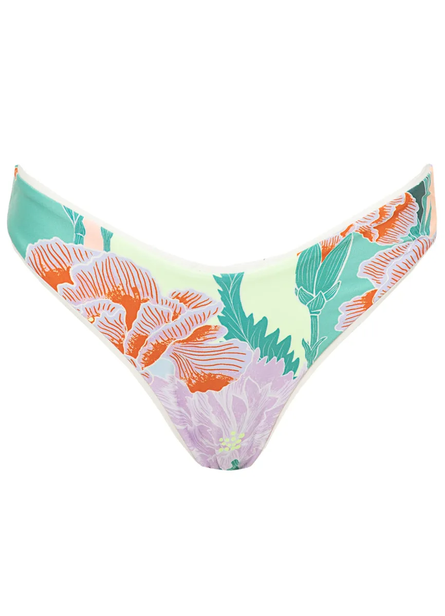 Maaji Shamrock Green Splendour Regular Rise Thin Side Bikini Bottom Maaji