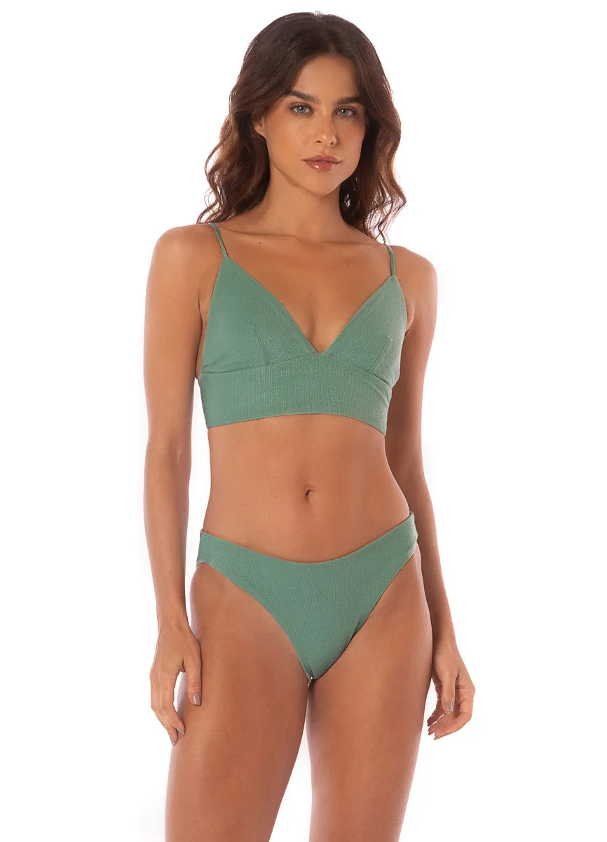 Maaji Shamrock Green Sublimity Regular Rise Classic Bikini Bottom Maaji