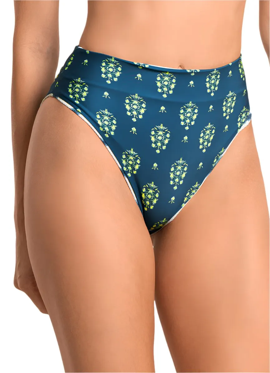 Maaji Shibori Suzy Q High Rise/High Leg Bikini Bottom Maaji