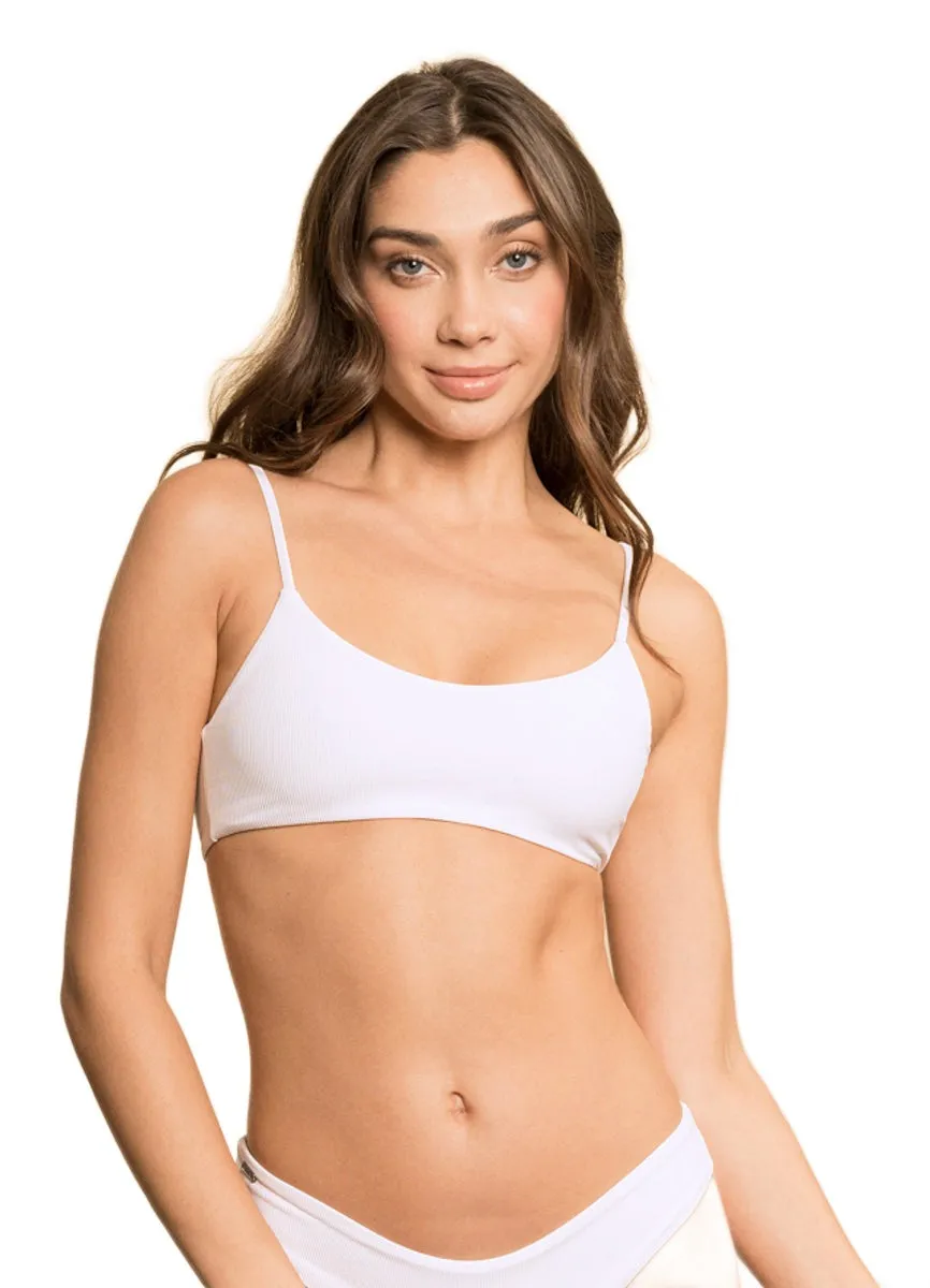 Maaji Simly White Lanai Sporty Bralette Bikini Top Maaji