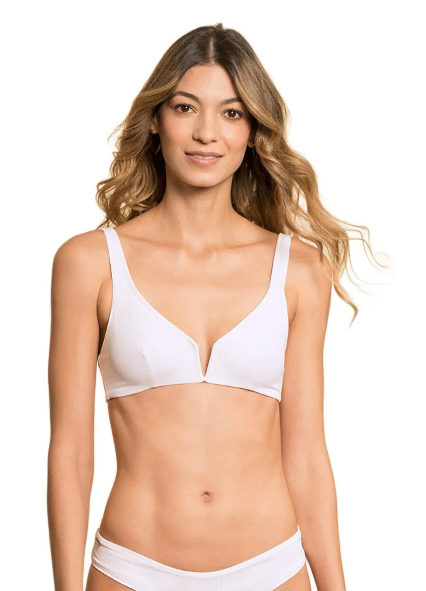 Maaji Simly White Victory V Wire Bralette Bikini Top Maaji