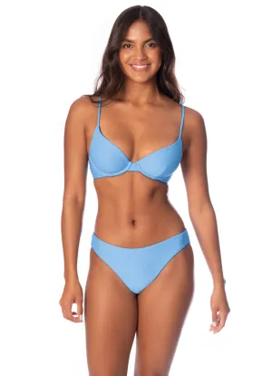 Maaji Stone Blue Dainty Unmolded Underwire Bikini Top Maaji