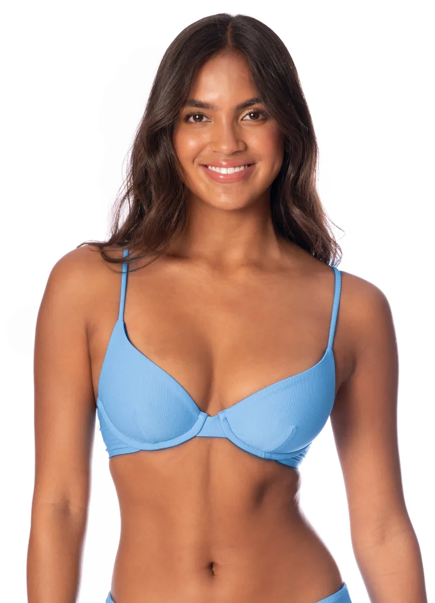 Maaji Stone Blue Dainty Unmolded Underwire Bikini Top Maaji