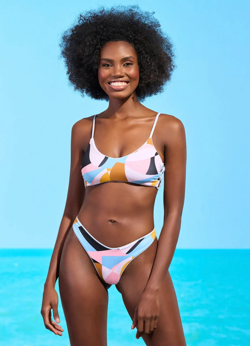 Maaji Stone Blue Splendour High Leg Bikini Bottom Maaji