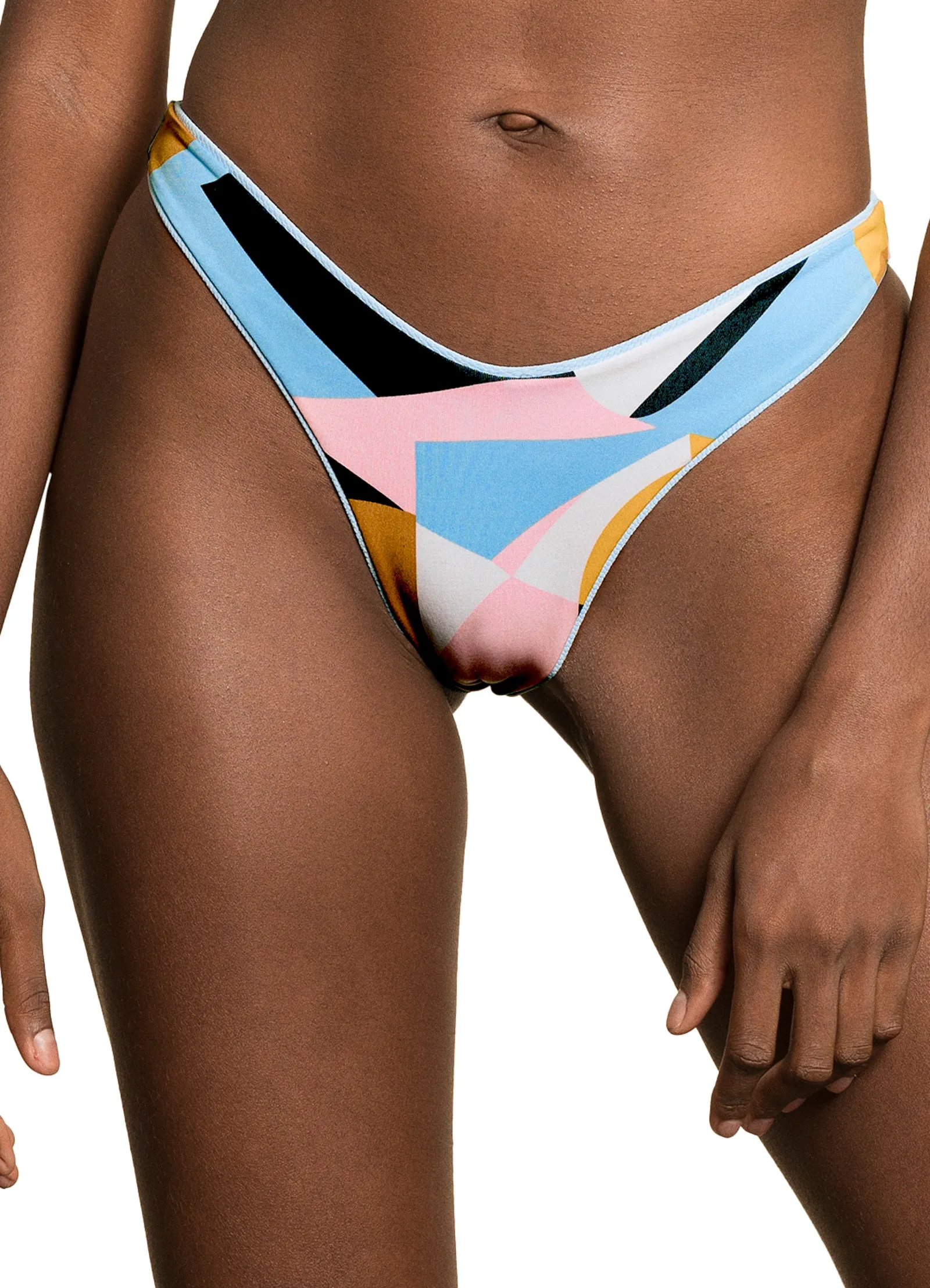 Maaji Stone Blue Splendour High Leg Bikini Bottom Maaji
