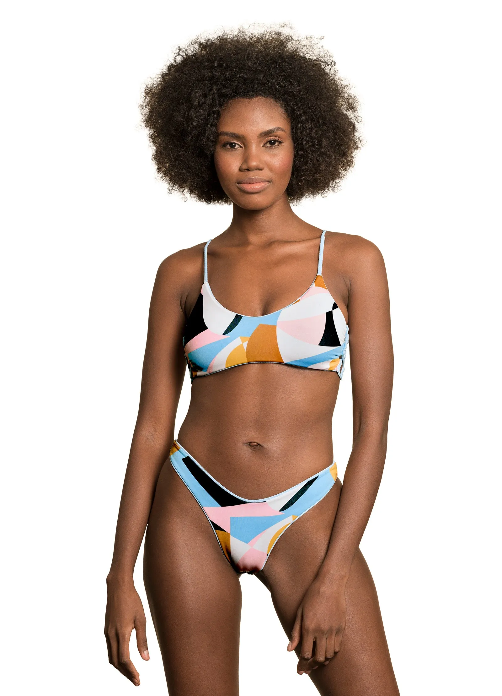 Maaji Stone Blue Splendour High Leg Bikini Bottom Maaji