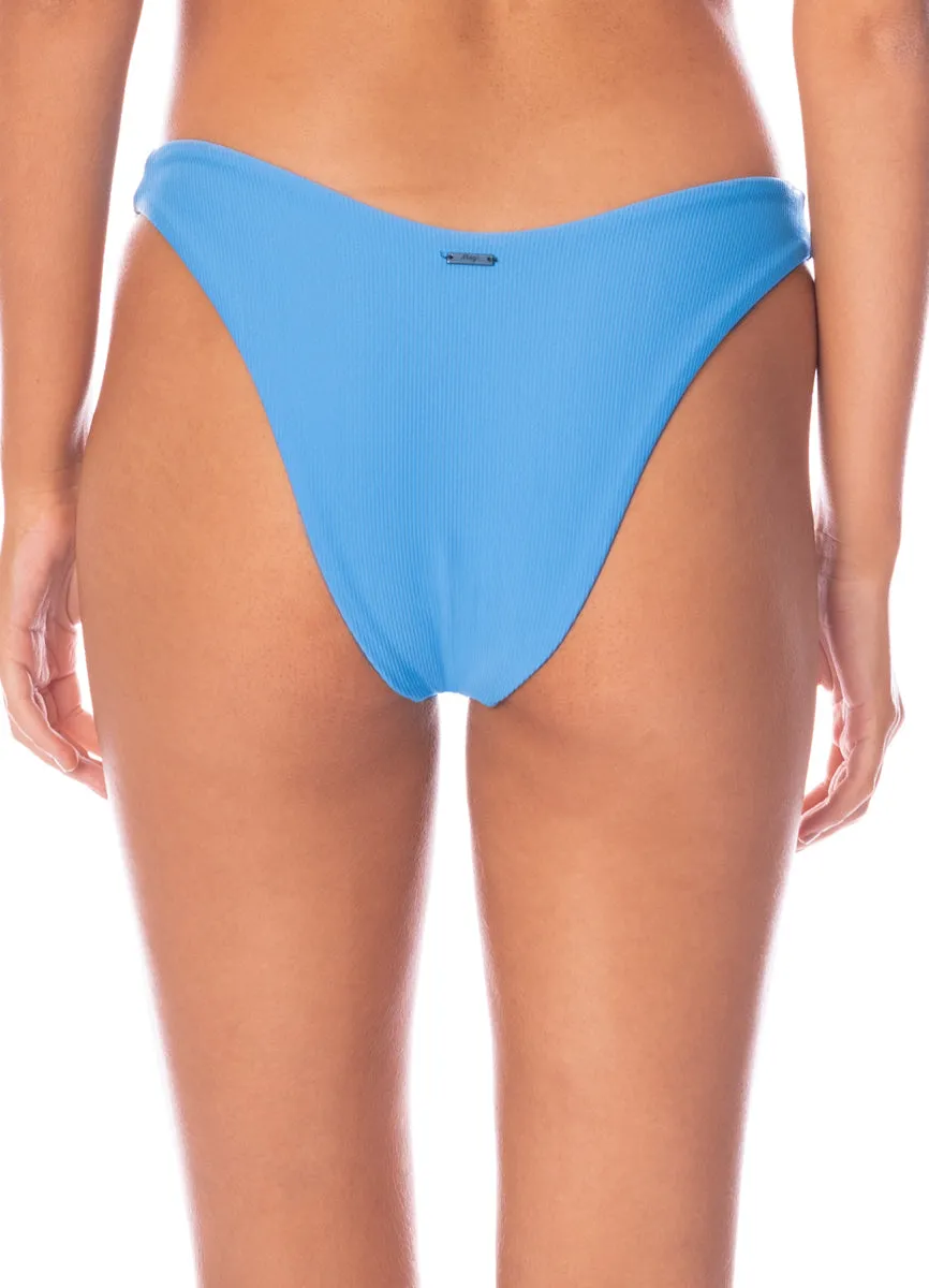 Maaji Stone Blue Splendour Regular Rise Thin Side Bikini Bottom Maaji