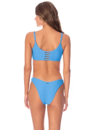 Maaji Stone Blue Splendour Regular Rise Thin Side Bikini Bottom Maaji