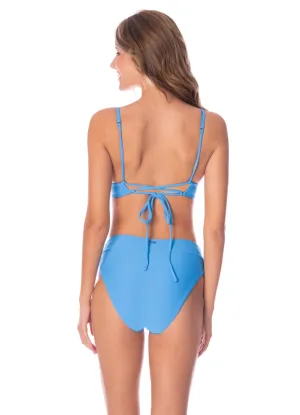 Maaji Stone Blue Suzy Q High Rise Classic Bikini Bottom Maaji