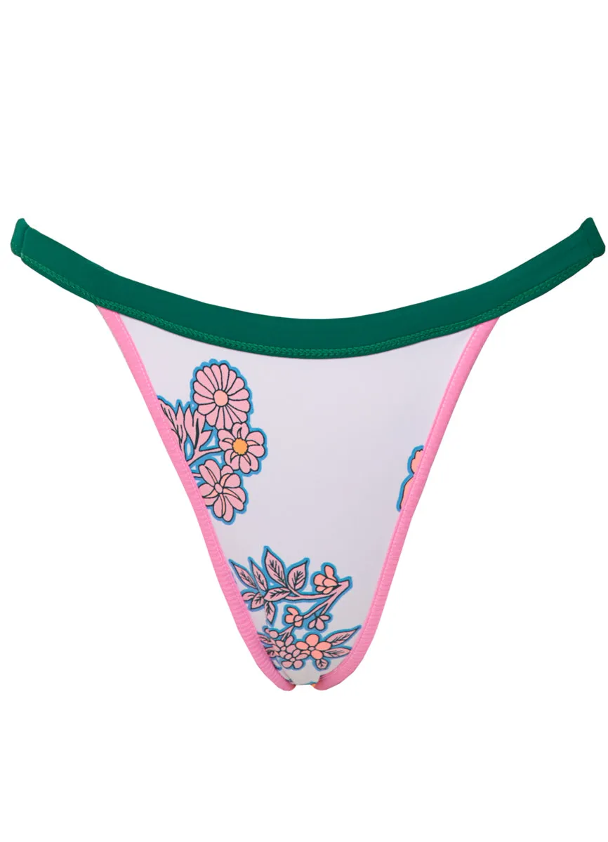 Maaji Strawberry Breeze Islandia Regular Rise Single Strap Bikini Bottom Maaji