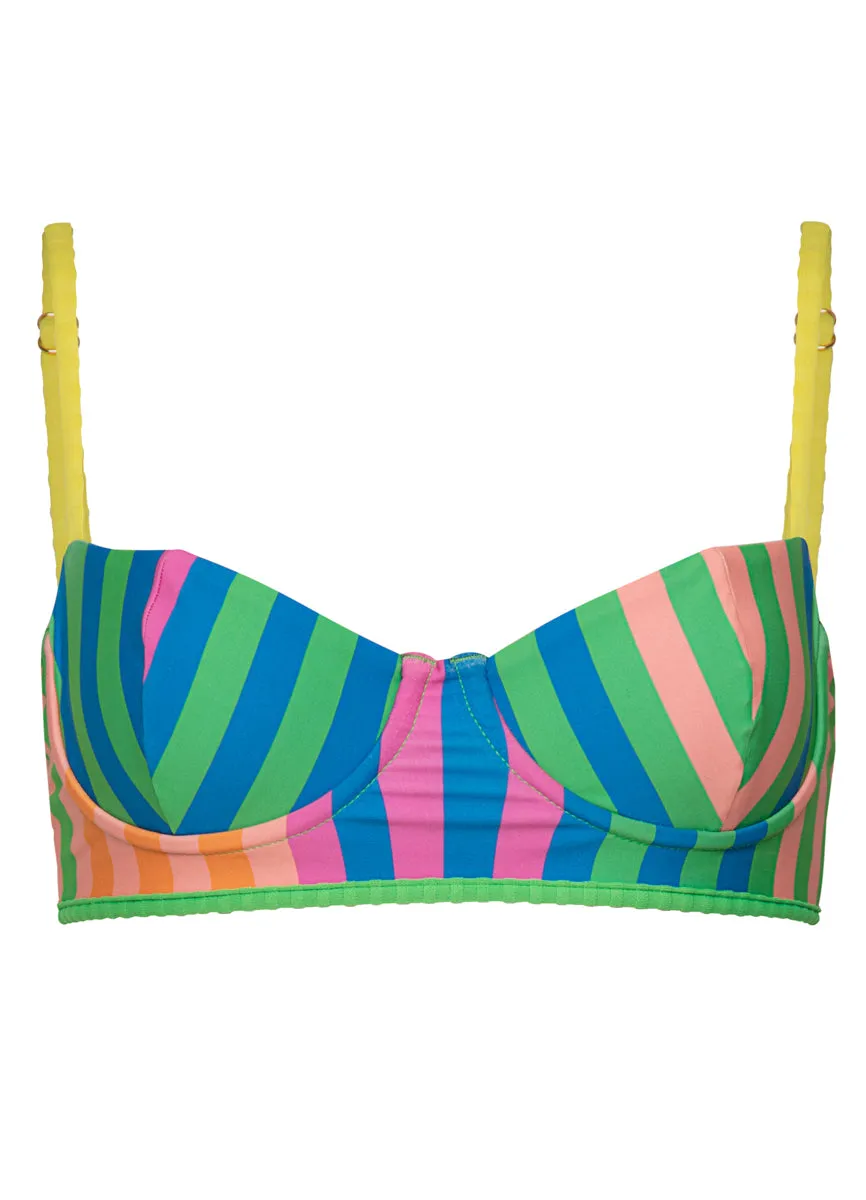 Maaji Striped Mule Violeta Unmolded Underwire Bikini Top Maaji