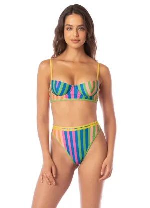 Maaji Striped Mule Violeta Unmolded Underwire Bikini Top Maaji
