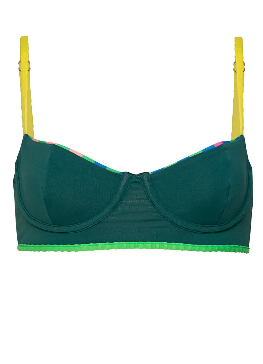 Maaji Striped Mule Violeta Unmolded Underwire Bikini Top Maaji