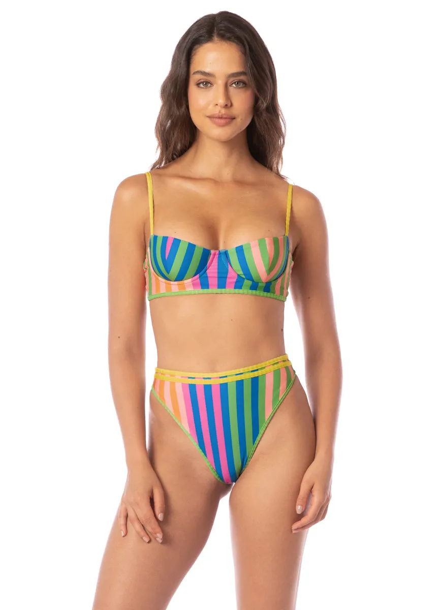 Maaji Striped Mule Violeta Unmolded Underwire Bikini Top Maaji