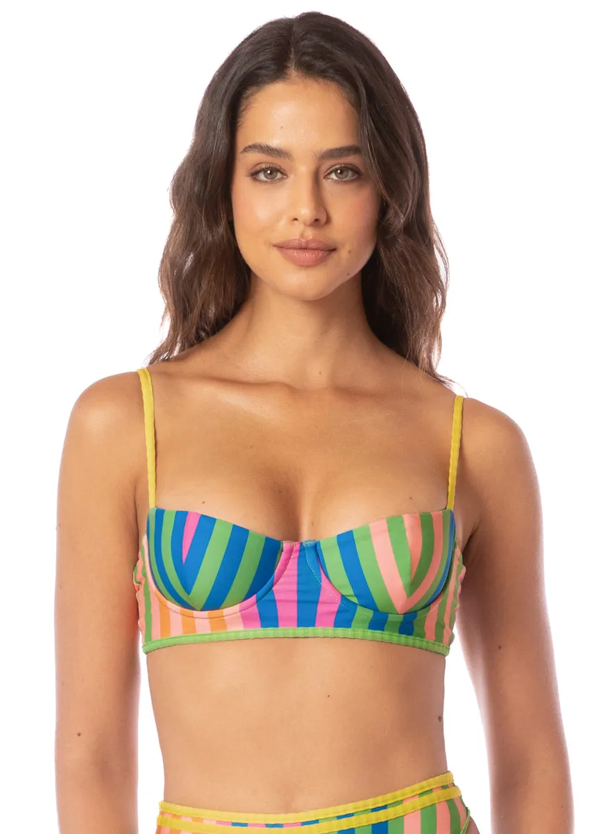 Maaji Striped Mule Violeta Unmolded Underwire Bikini Top Maaji