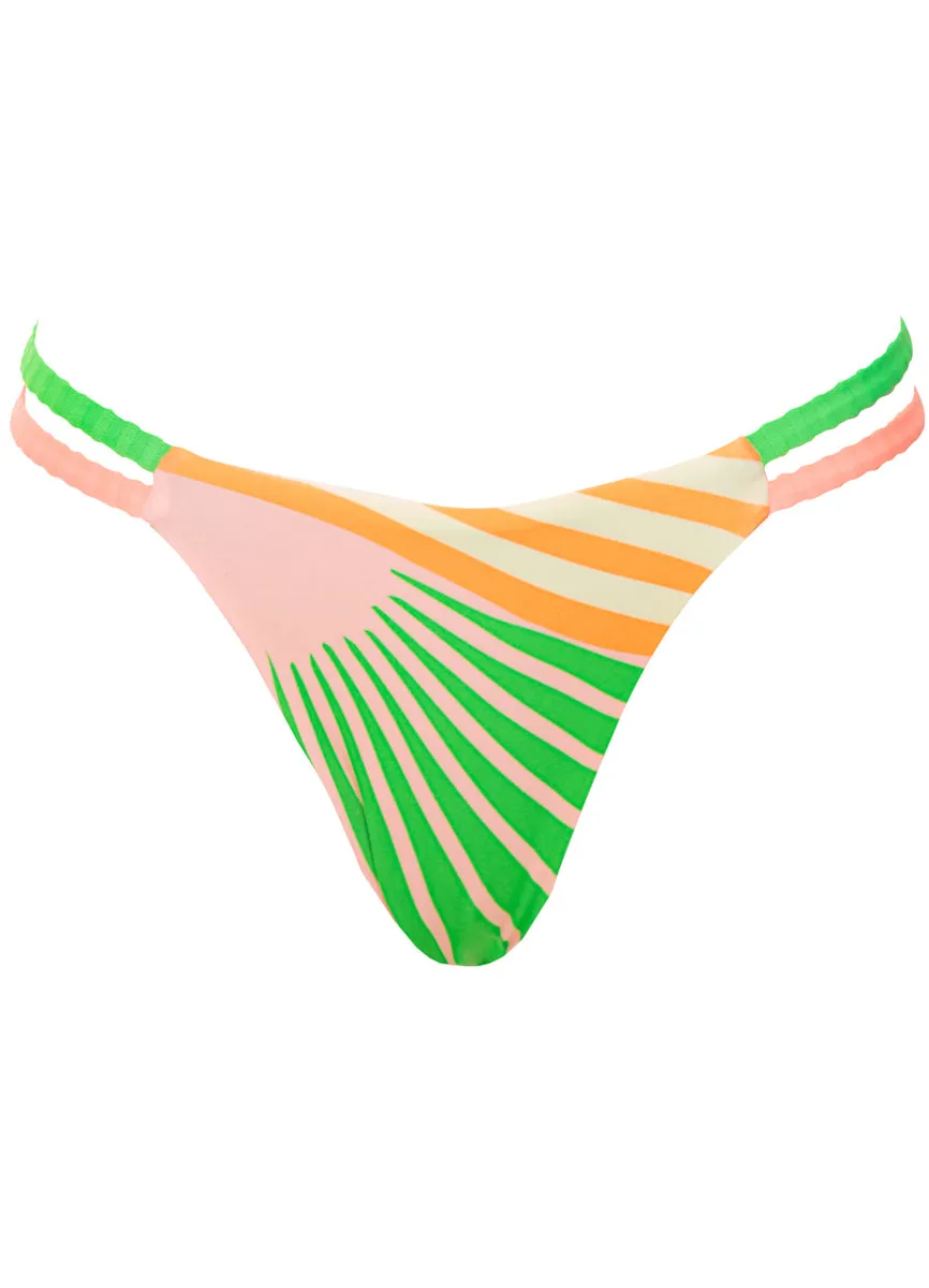 Maaji Sunrise Colada Stellar Regular Rise Double Tab Side Bikini Bottom Maaji