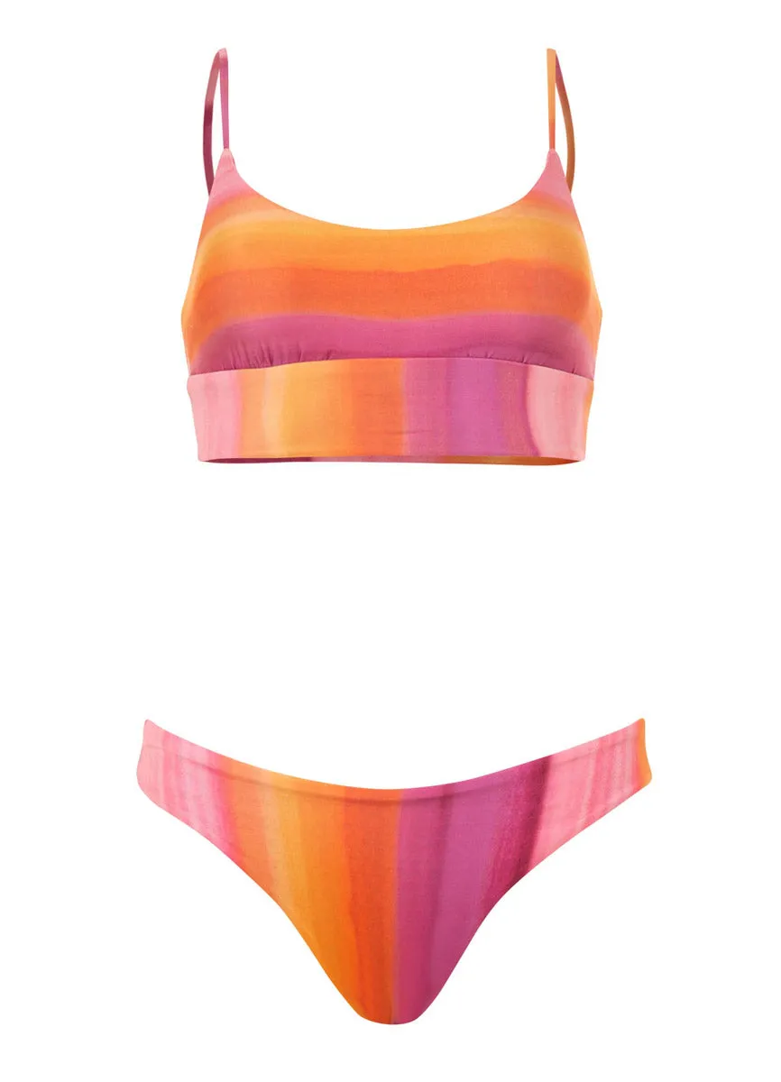 Maaji Sunrise Dye Dinna Sporty Bralette Bikini Top Maaji