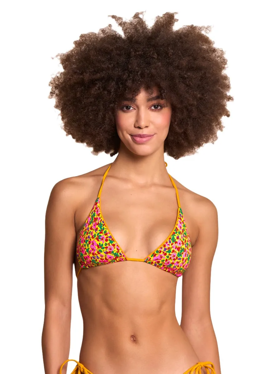 Maaji Sunset Gold Balmy Sliding Triangle Bikini Top Maaji
