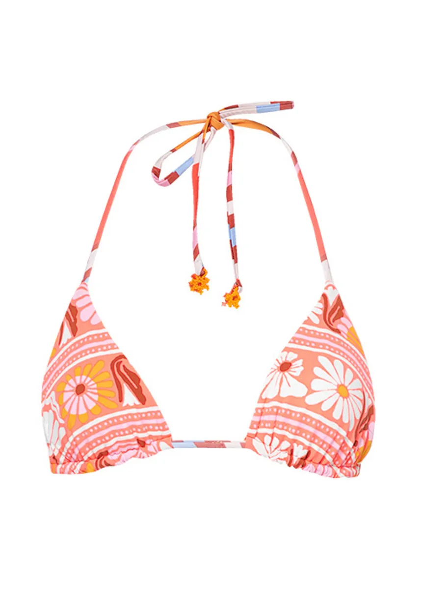 Maaji Swizzle Blossom Balmy Sliding Triangle Bikini Top Maaji