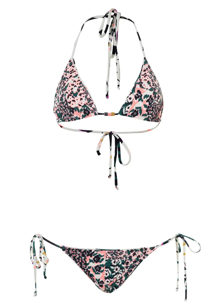 Maaji Tropical Leaves Balmy Sliding Triangle Bikini Top Maaji