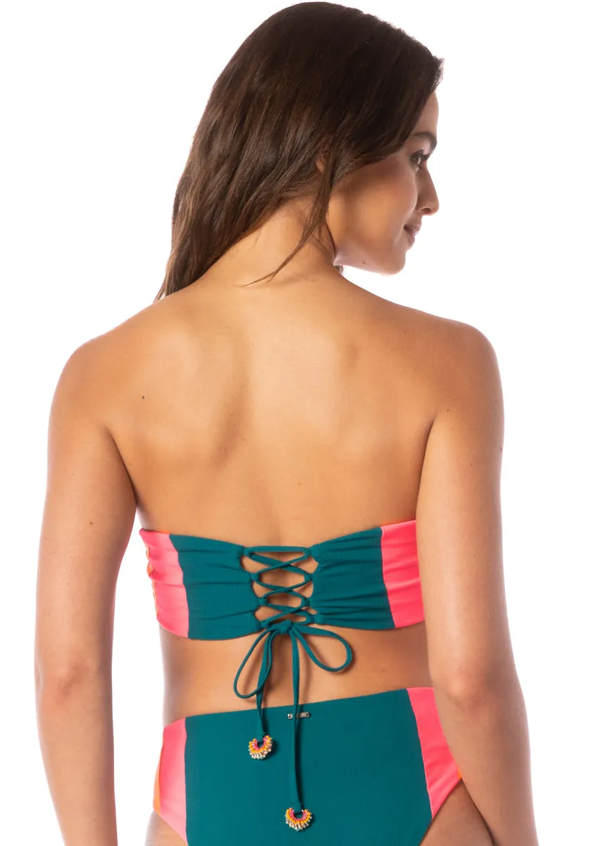 Maaji Verdant Breeze Nomad Strapless Bandeau Bikini Top Maaji
