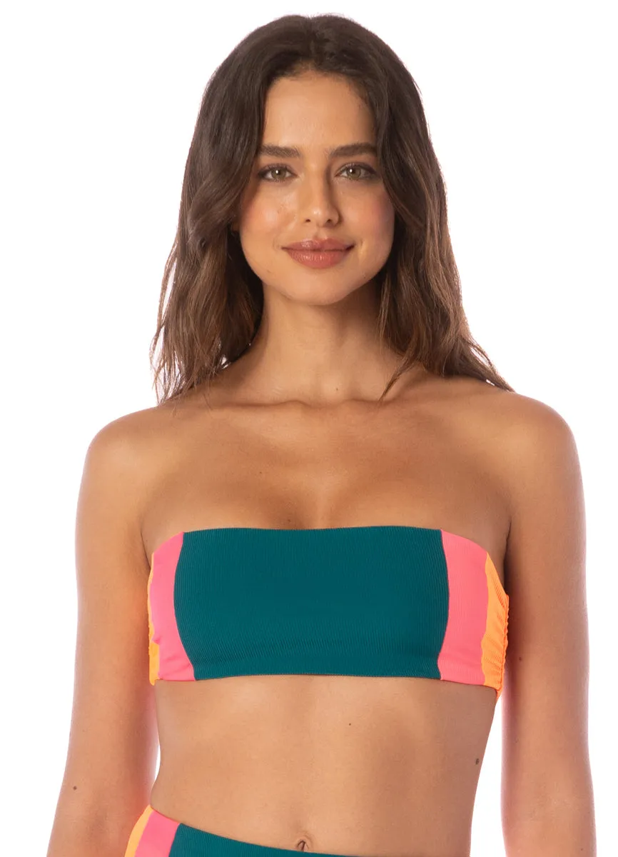 Maaji Verdant Breeze Nomad Strapless Bandeau Bikini Top Maaji