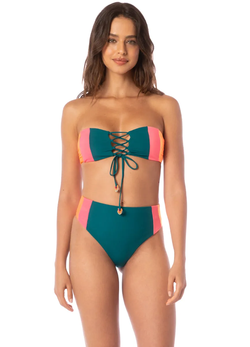 Maaji Verdant Breeze Nomad Strapless Bandeau Bikini Top Maaji