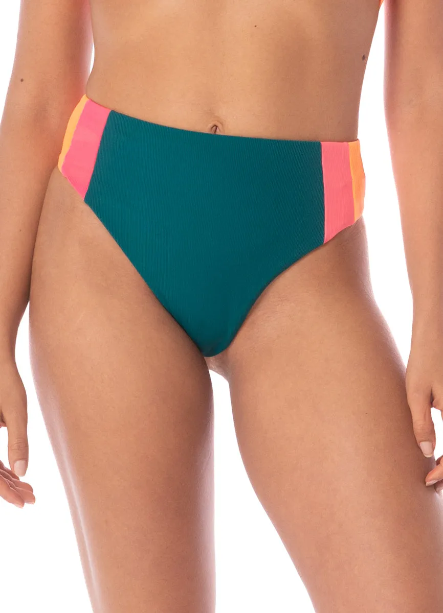 Maaji Verdant Breeze Wanderer High Rise Classic Bikini Bottom Maaji