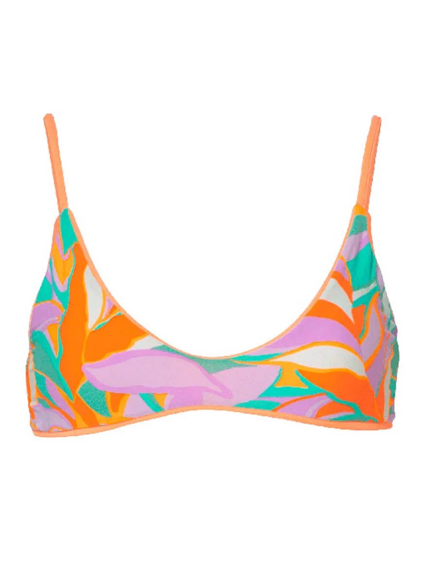 Maaji Vibrant Apricot Liberties Classic Bralette Bikini Top Maaji