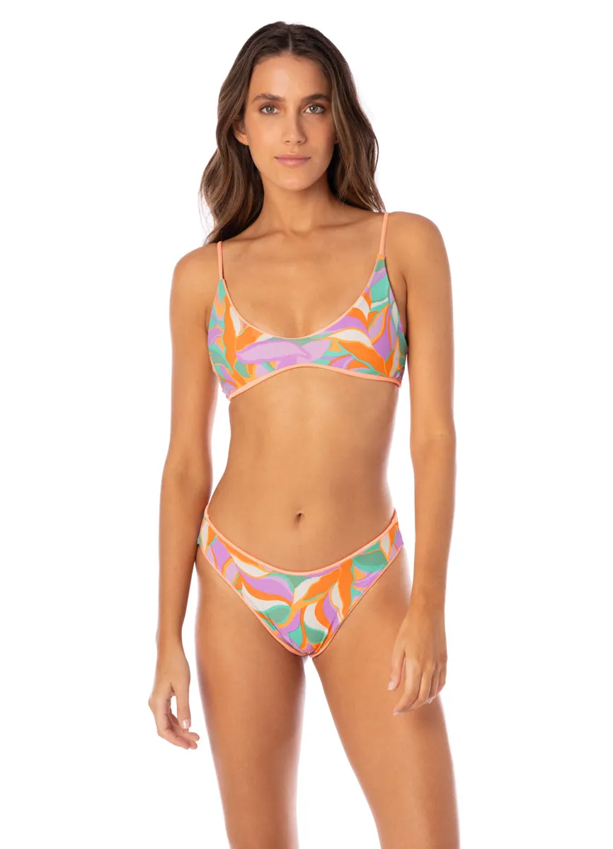 Maaji Vibrant Apricot Sublimity Regular Rise Classic Bikini Bottom Maaji