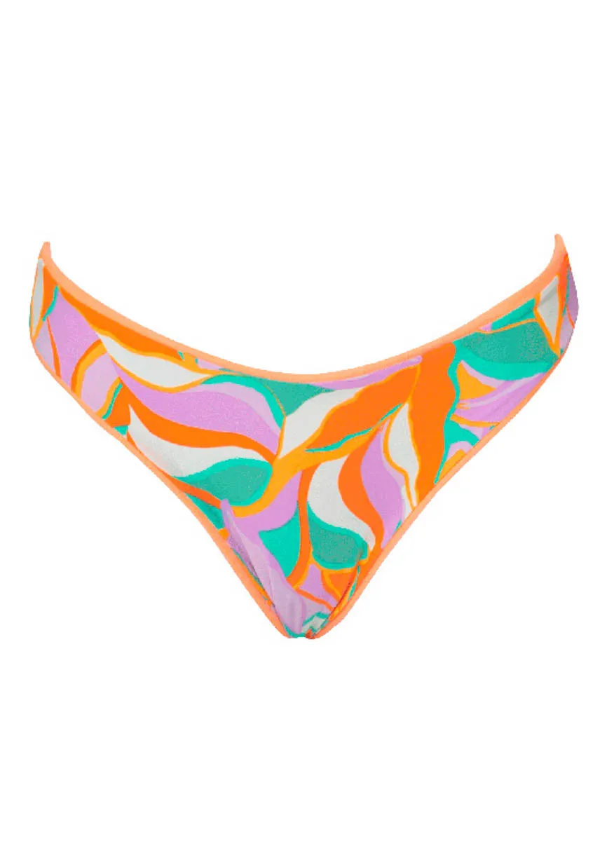 Maaji Vibrant Apricot Sublimity Regular Rise Classic Bikini Bottom Maaji