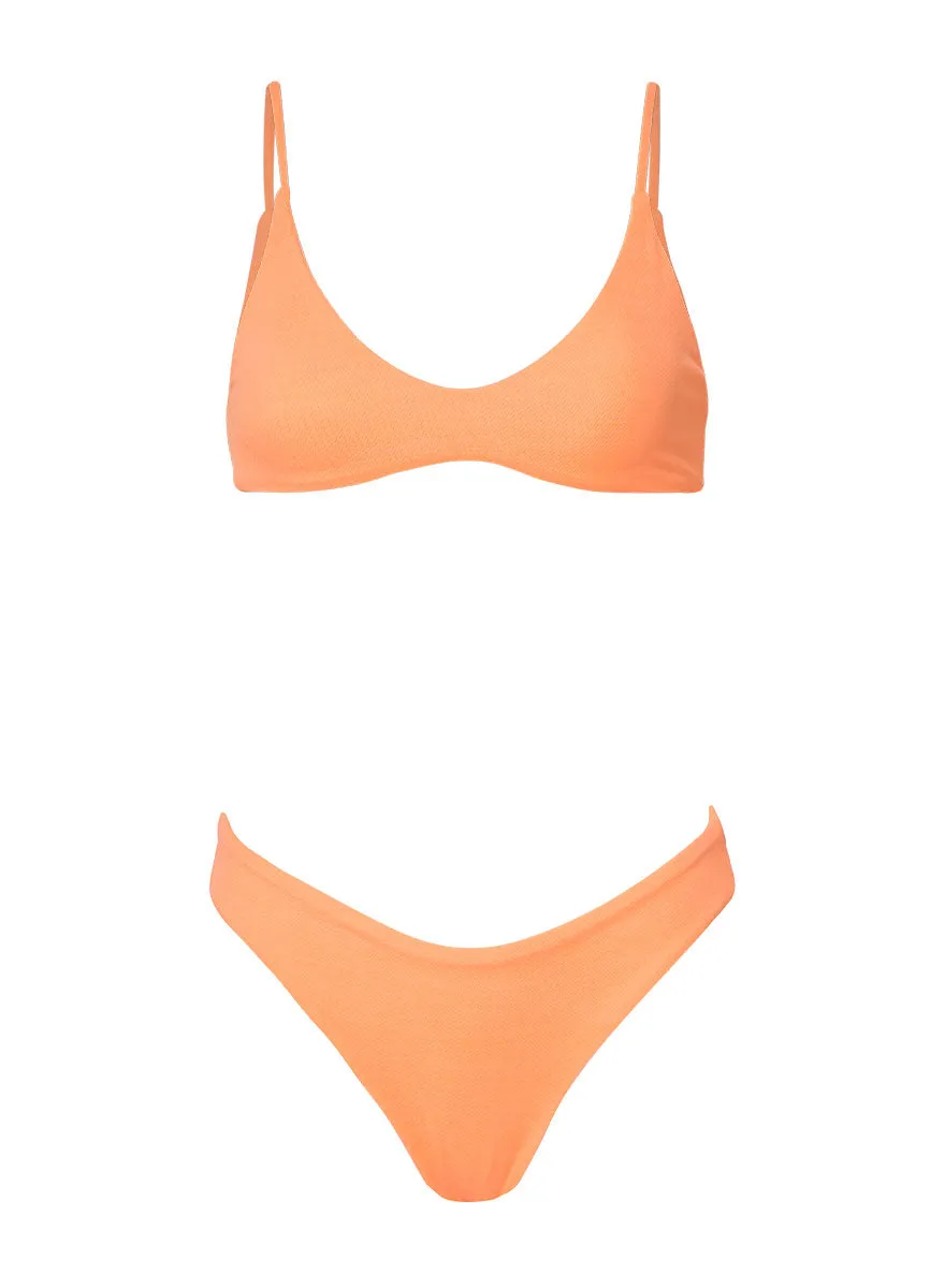 Maaji Vibrant Apricot Sublimity Regular Rise Classic Bikini Bottom Maaji