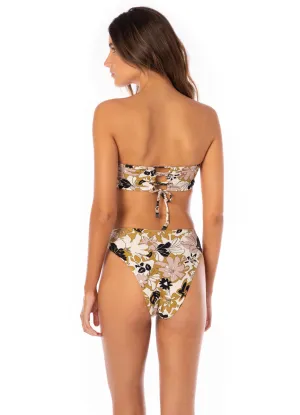 Maaji Vintage Garden Sussana High Rise Double Ring Side Bikini Bottom Maaji