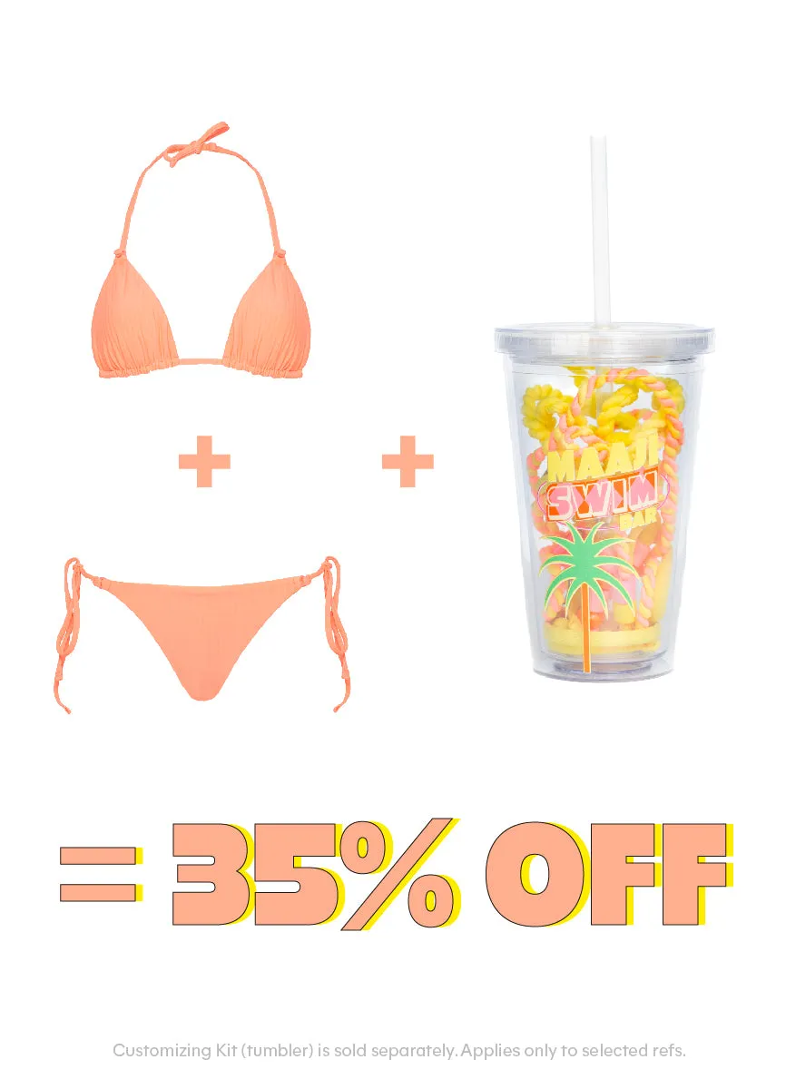 Maaji Watermelon Daiquiri Sunlight Regular Rise Tie Side Bikini Bottom Maaji