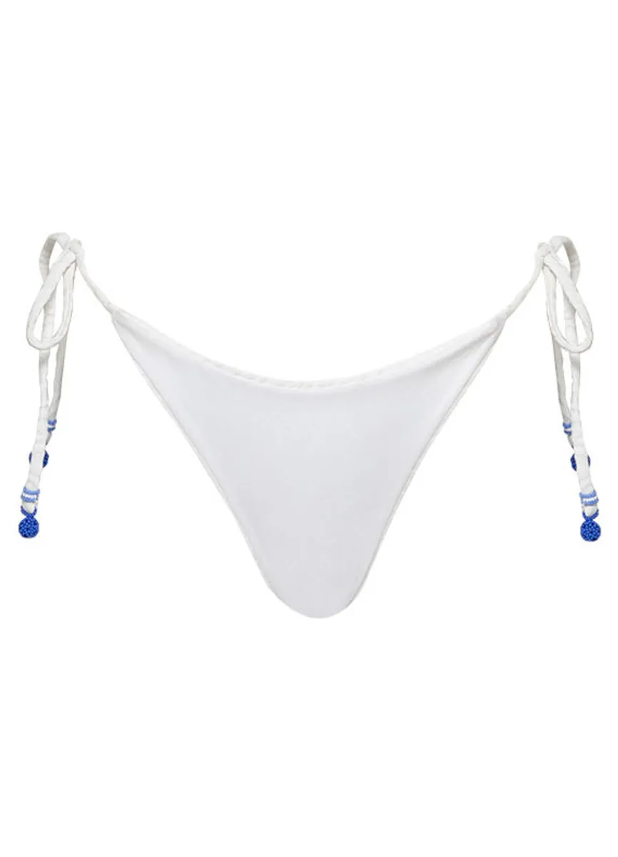Maaji Zebra Frost Sunning Low Rise Tie Side Bikini Bottom Maaji