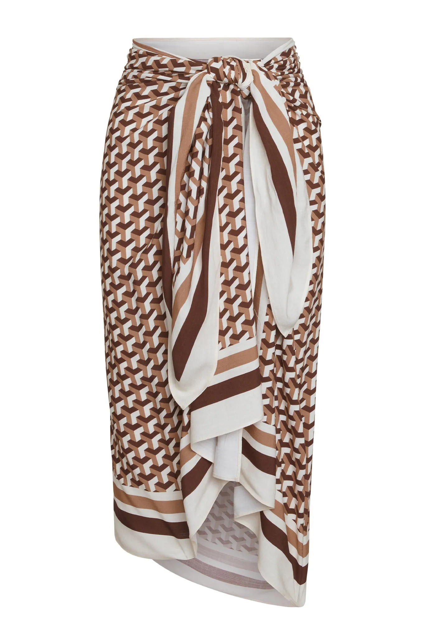 Marina Piccola Sarong - Husk Geo Monday Swimwear