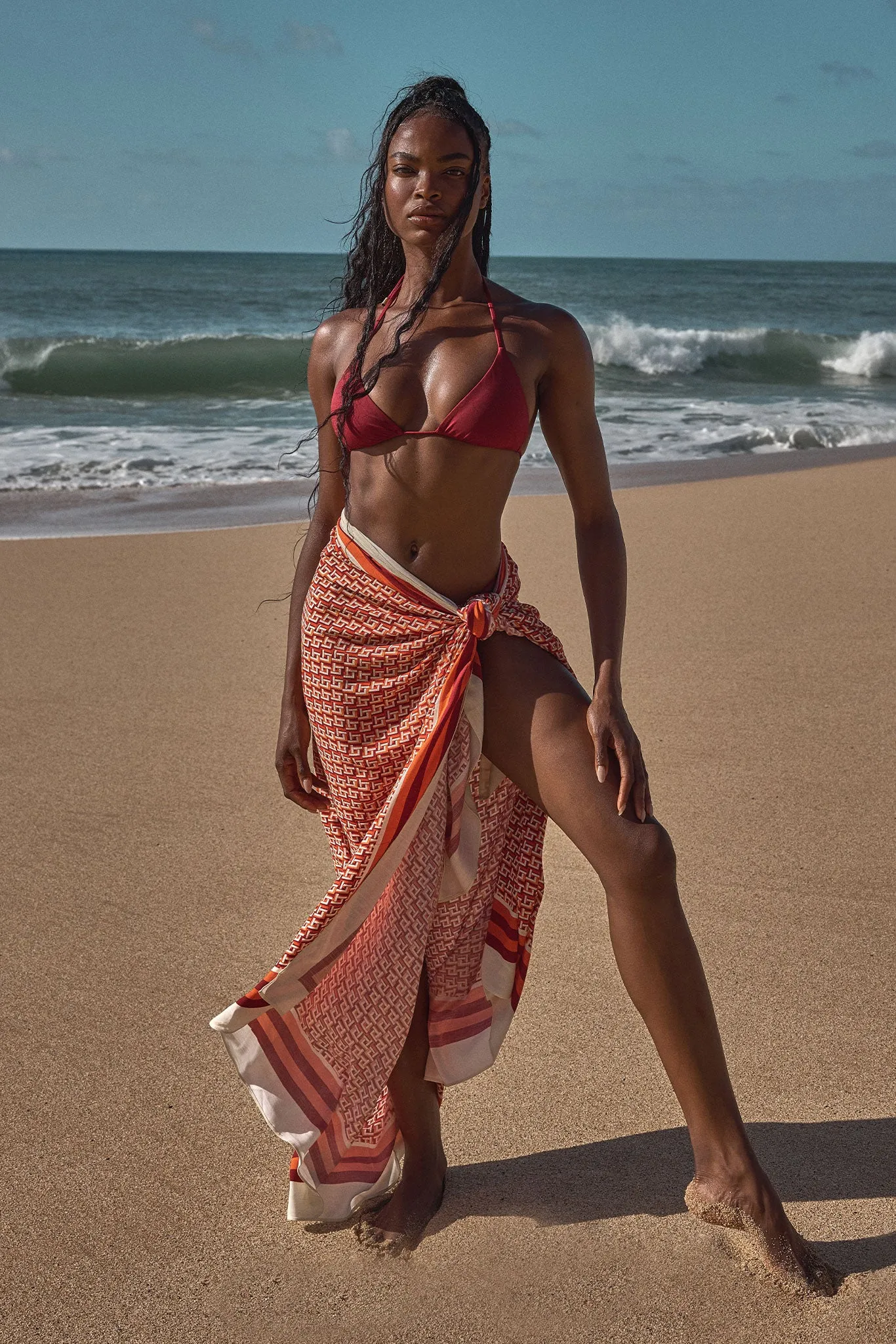 Marina Piccola Sarong - Lattice Geo Monday Swimwear