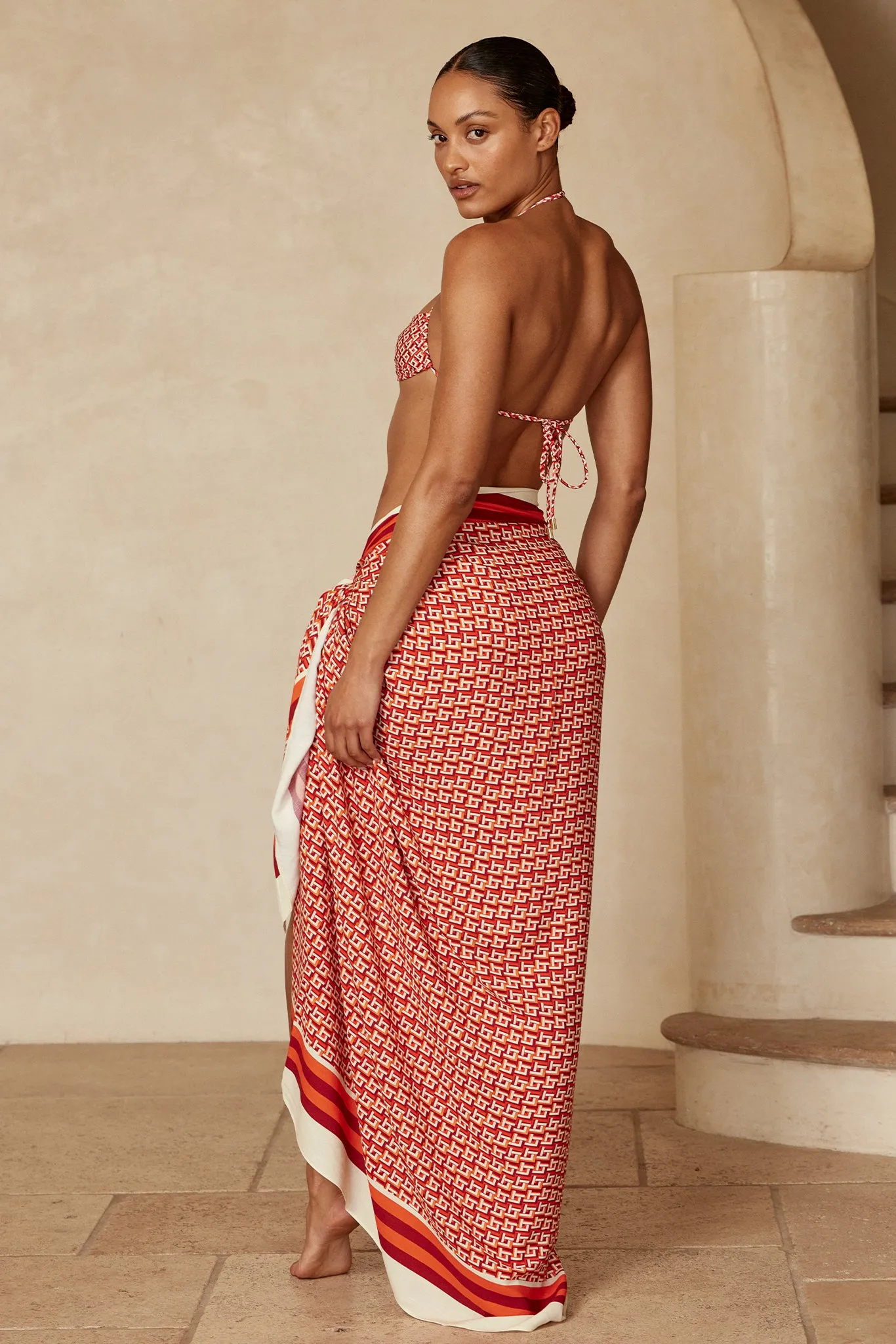 Marina Piccola Sarong - Lattice Geo Monday Swimwear