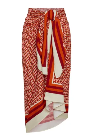 Marina Piccola Sarong - Lattice Geo Monday Swimwear