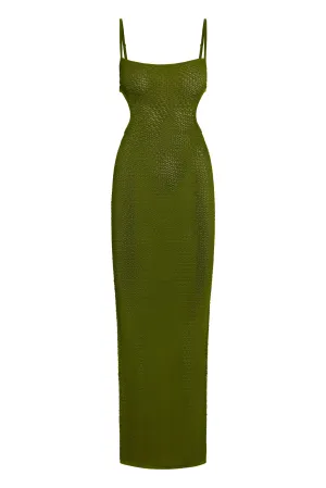 Marrakesh Dress - Olive Lace Crochet Monday Swimwear