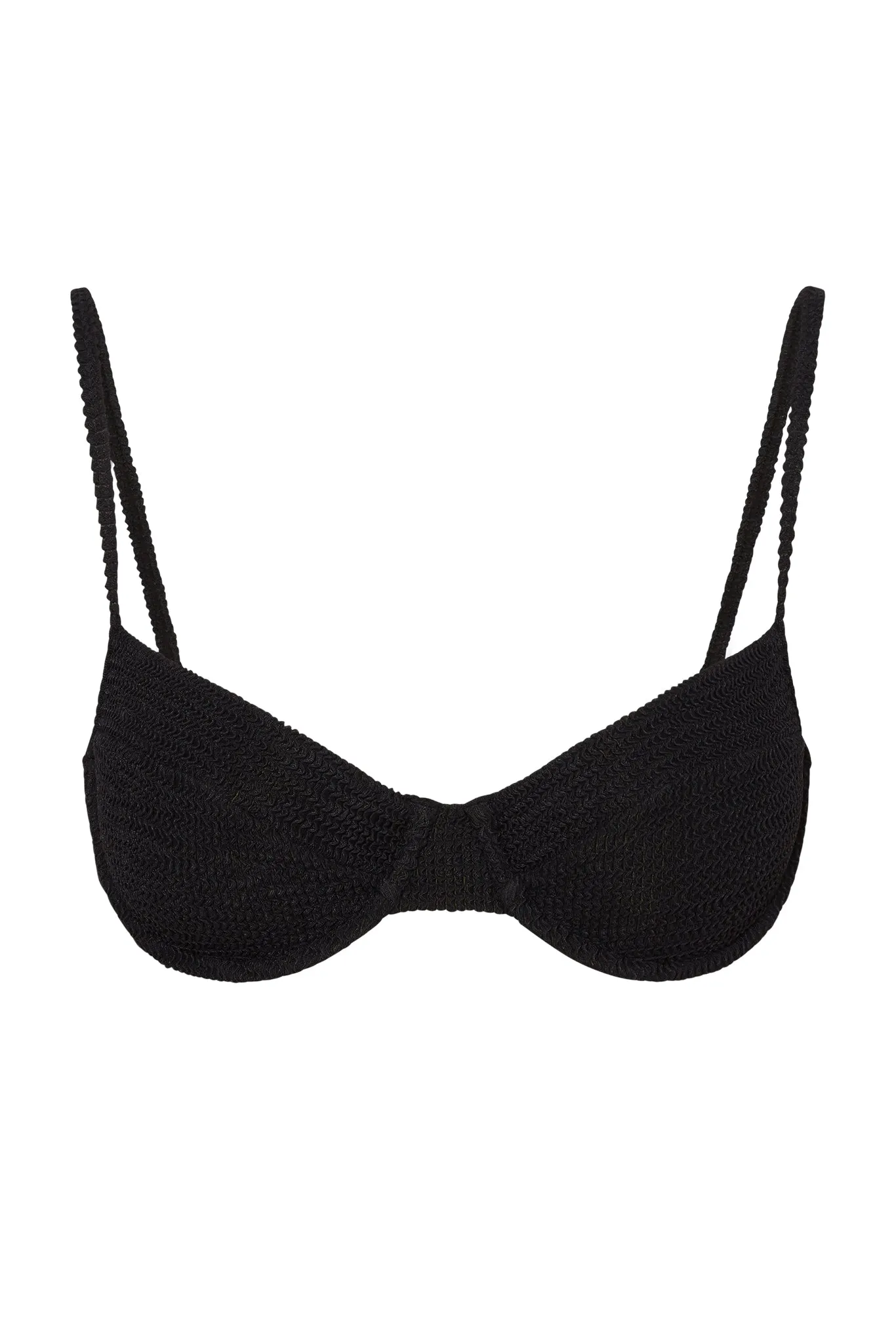 Maui Top - Black Crinkle Monday Swimwear