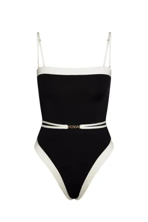 Miami One Piece - Black/Ivory Monday Swimwear