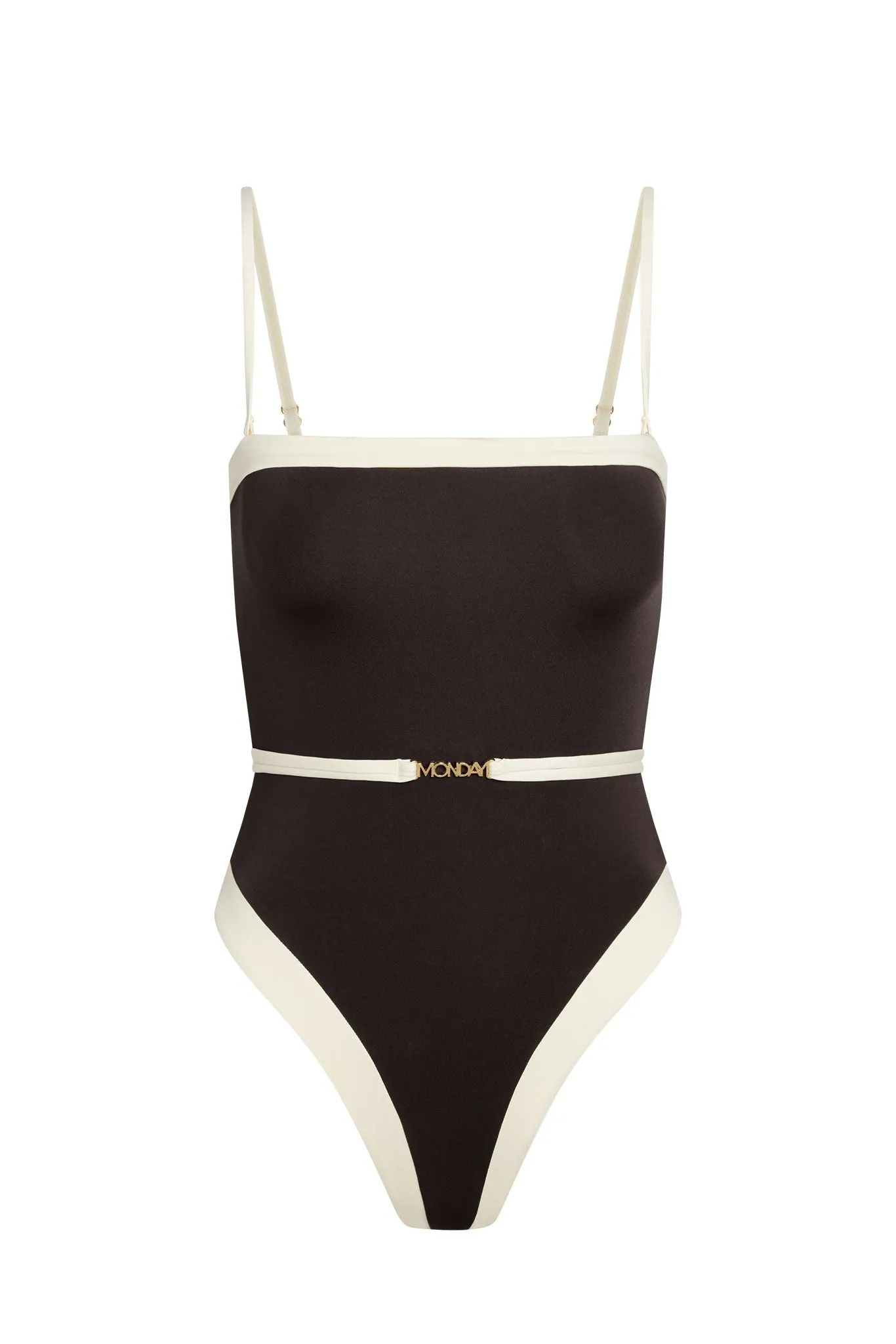 Miami One Piece - Espresso/Ivory Monday Swimwear